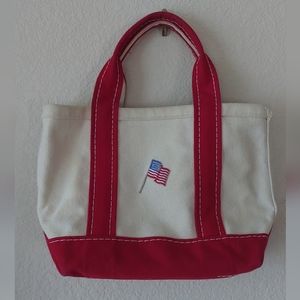 L.L.BEAN Red Mini Boat and Tote bag